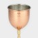 Copper glass, 250 ml, d = 7.5 cm, h = 15 cm, minting, brass leg, 1 variety