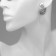 Earrings with pearls "exclus" half -rings, color silver