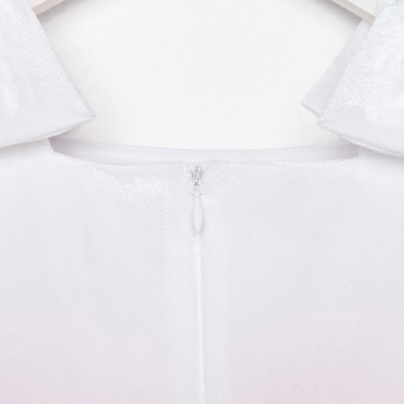 Dress elegant children's KAFTAN, p. 34 (122-128 cm), white/pink-10