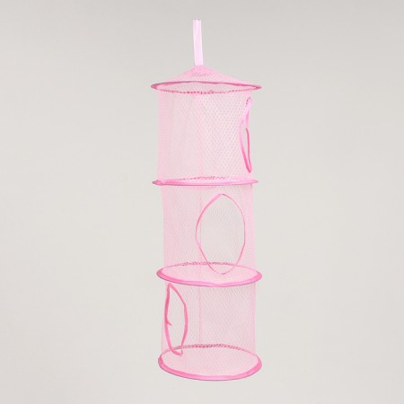 Suspended basket for toys, 3 sections, 27 × 27 × 70 cm, mix-3