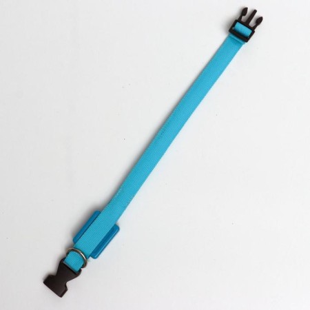 The collar luminous narrow for small dogs, 26 x 1.5 cm, blue-2