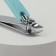Manicure set, nippers -Cniper, 2 items, in case, turquoise color