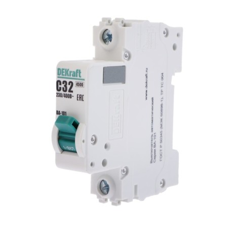 Automatic circuit breaker SE DEKRAFT VA-101, 1 pole, C, 32 A, 4.5 KA, 11057Dek-1