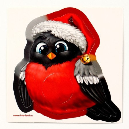 New Year's set for creativity. Fluffy toy "New Year! Bullfinch"-3