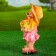 Garden figure "Dwarf with a basket" Small 16x15x39cm