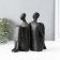 Polystone souvenir "close - far" black set 2 pcs 9x19x19.5 cm