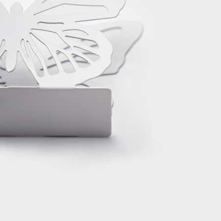 Salphetens Dolyana "Butterfly", 13.5 × 4 × 9 cm, white color-4