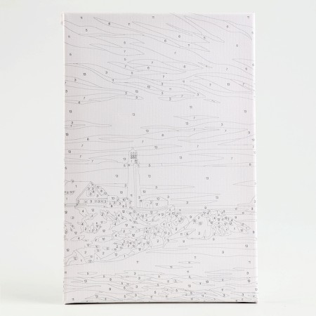 Picture on numbers on canvas with a lighter subframe 20x30 cm-2