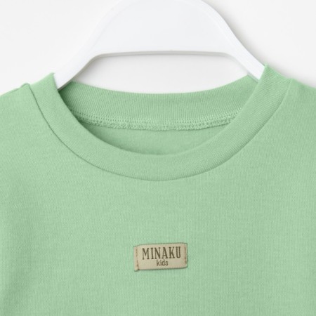 Kidsa (sweatshirt, shorts) minku, green color, height 116 cm-6