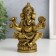 NECKE Bronze "Ganesha on a lotus with a mirror" 9.5 x 5 x 12.5 cm