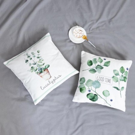 Decorative pillowcase "Ethel" Eucalyptus (type 2), 40x40 cm, 100% cotton-1