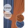 Set of curtains "Canvas", size 200x270 cm, 2 pcs, blue, orange color