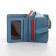 Women's wallet on the button, blue color
