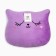 Decorative Ethel Pillow "Cat", purple color, 48x38cm, velor, 100% polyester