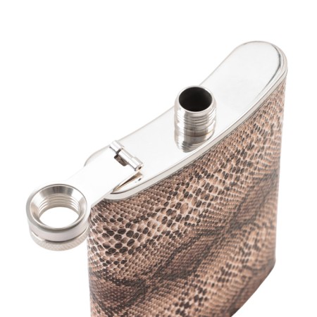 Gift set 6 in 1 "Python": Flood 240 ml, funnel, 4 glasses, brown-3