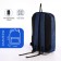 Youth backpack on a zipper, waterproof, 3 outer pockets, blue color