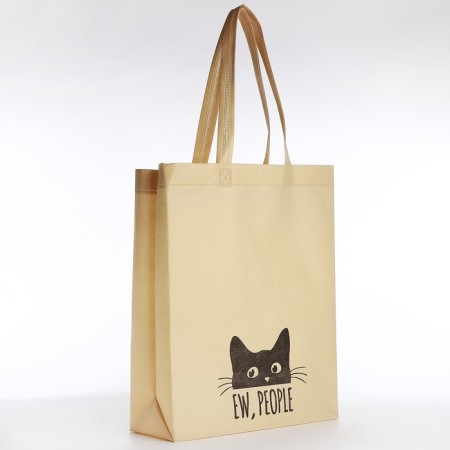 Bag (package) Shoper "Cat", 42x10x30 cm, without lining, beige-6
