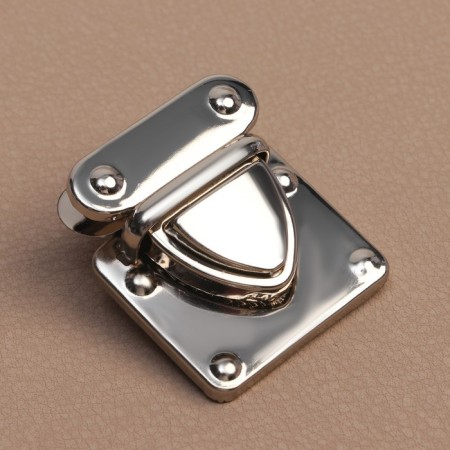 Bag's fastener, 3.3 × 3.8 cm, silver color-1
