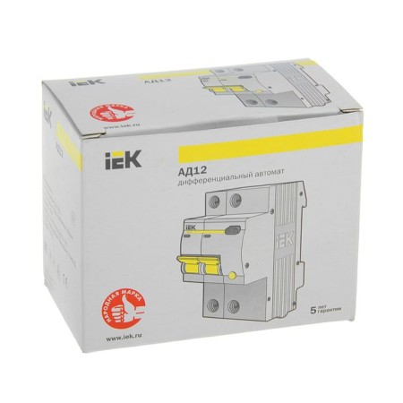 Differential machine IEK, 2P, 3.5 mod., C 40 A, 30 mA, type AC, 4.5 KA, AD-12-3