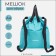 Bag for screed shoes, outer pocket, textura, turquoise color