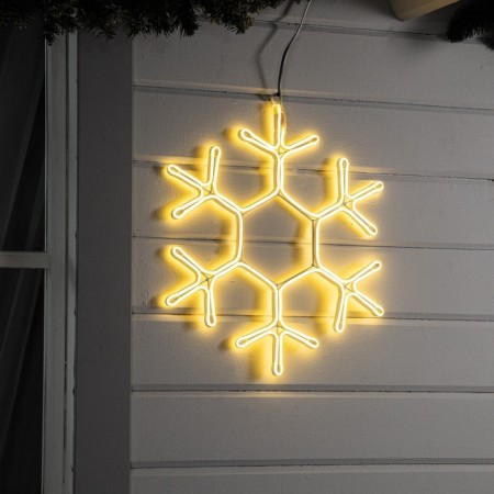 Neon figure "Snowflake", 50 cm, 480 LED, 220 V, glow warm white