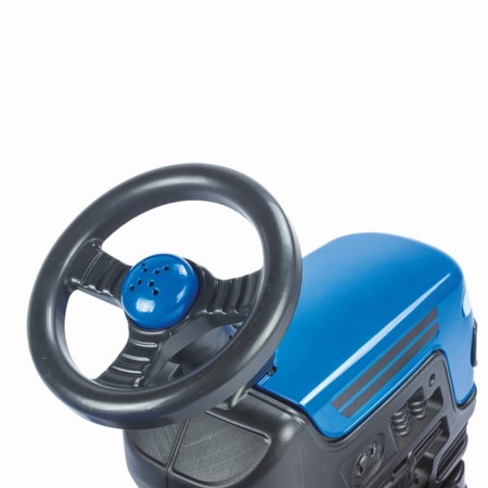 Pedal tractor DOLU RANCHERO, klaxon, blue color-3