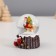 Souvenir Polystone Water Ball "Santa Claus/Snowman with mittens" MIX 6.5x4.5x4.5 cm