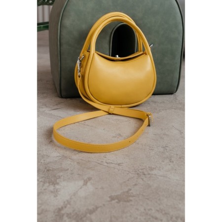 Bag Cross-Body Women's, genuine leather, Ludor yellow, 23x11x14 cm-5