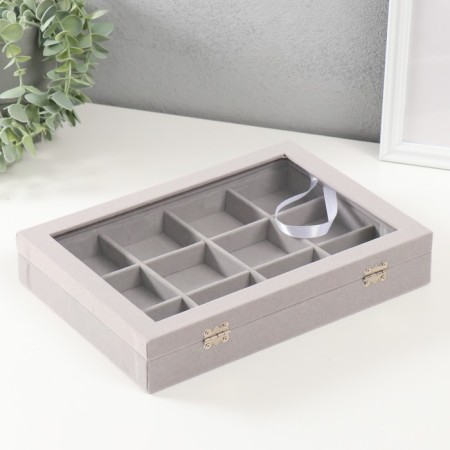 Bracelet box for bracelets "Gray fog" 5x20x28 cm-3
