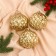 Set of balls plastic D-8 cm, 3 pcs "Picky" gold