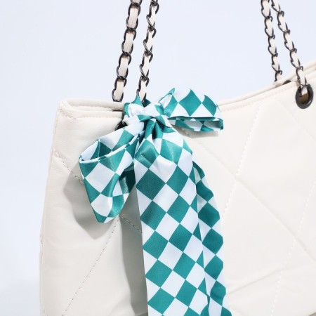 Zipper bag with lightning, white color-3