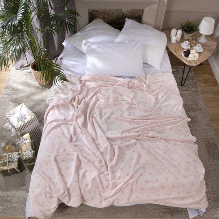 Plaid was valid "peas", size 180x200 cm, pink color-1
