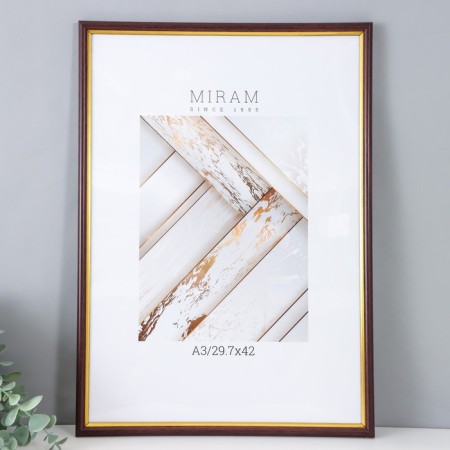 Photo frame Plastic "Mira" 29.7x42 cm, (A3) Bee with gold (plastic screen)