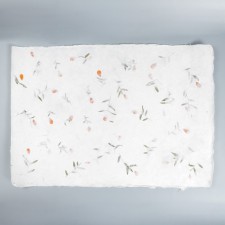 Handmade paper with flowers and herbs 