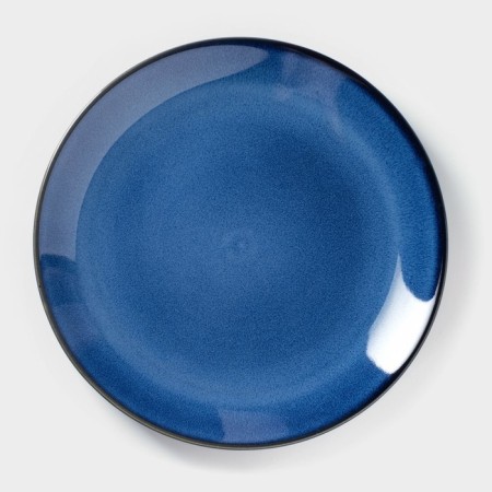 Ceramic lunch plate "Moon path", d = 25 cm, blue color