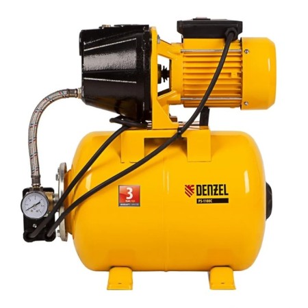 Denzel PS1100C pumping station, 1100 watts, pressure 46 m, 75 l/min, tank 24 l, cable 1.5 m-2