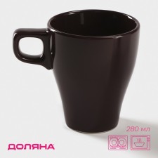 Mug ceramic shade Coffee Break, 280 ml, burgundy color