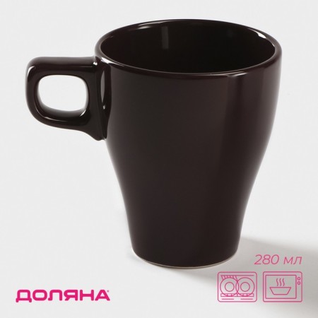 Mug ceramic shade Coffee Break, 280 ml, burgundy color