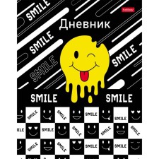 Universal diary for grades 1-11 Smiley, hard cover, matte lamination, selective UV-fluid, 40 sheets