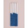 Candles for the cake "Brilliant radiance", 6 pcs, white with blue