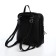 Women's backpack made of artificial leather with lightning, 3 pockets, black color