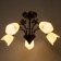 Susana chandelier 5x15W E27 brown/gold 58x58x32cm Bayerlux