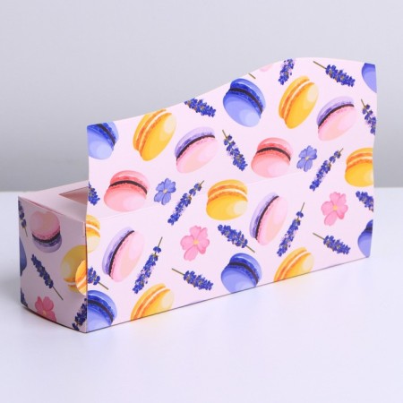 Box for Makarun confectionery, packaging, Makaruns, 18 x 5.5 x 5.5 cm-2