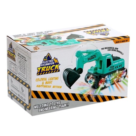 Excavator "Builder", works from batteries, light, sound-7