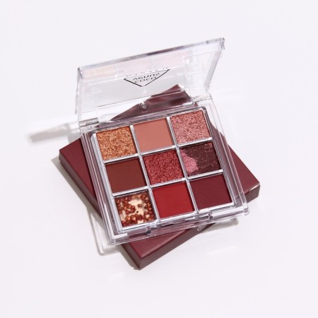 Professional palette of eyelid shadows with glitter, 9 colors-6