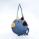 Youth bag with a zipper, blue color