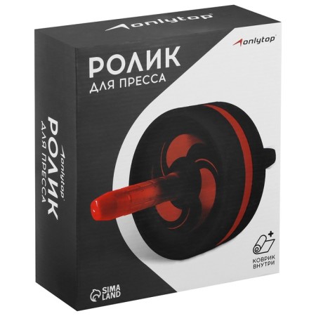 Ролик для пресса ONLYTOP, 38х17х17 см, с ковриком, цвет розовый-8