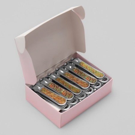 Kusachki - Mesipser manicure, with a file, 5 cm, packing 12 pcs in a box, Mix drawing-3