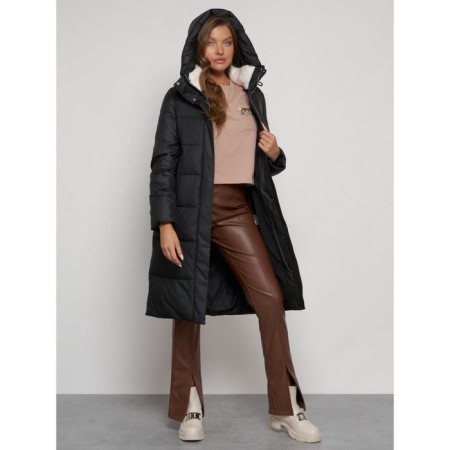Coat insulated winter female, size 40, black color-22