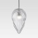Suspension lamp Maytoni P052PL-01GR, E27, 1x40 W, 180x180x1500 mm, Chrome